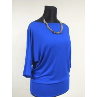 Bluzka Emma z dekoltem łódka i rękawem kimono 3/4